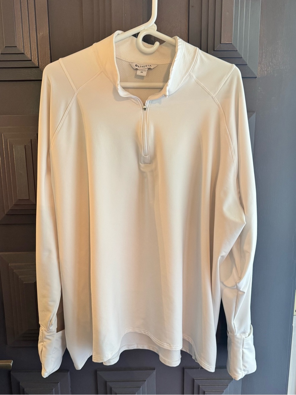 Athleta Women’s White Quarter-Zip Pullover